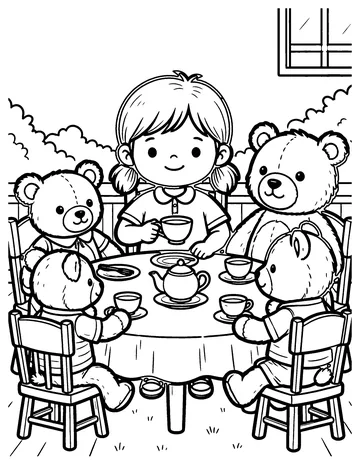 Tea Party coloring page