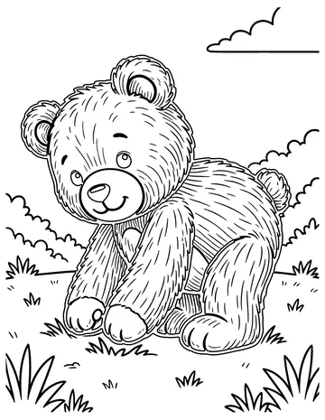 Teddy Bear, Teddy Bear, Turn Around coloring page