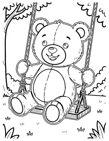 Teddy Swing coloring page