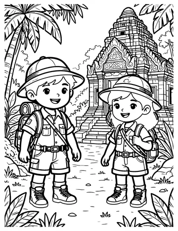 Temple Ruins coloring page