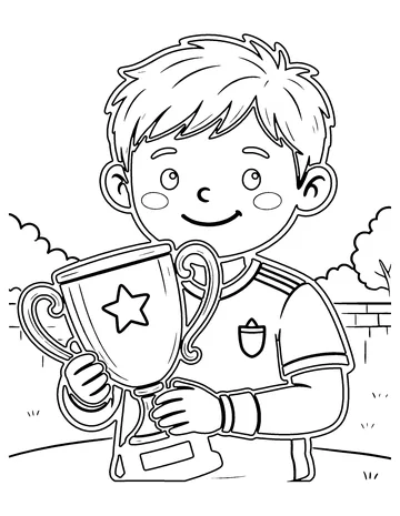 Tennis Champion coloring page