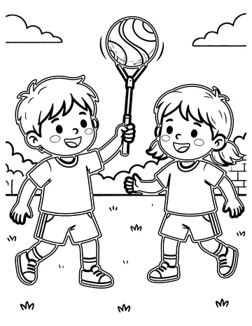 Tetherball coloring page