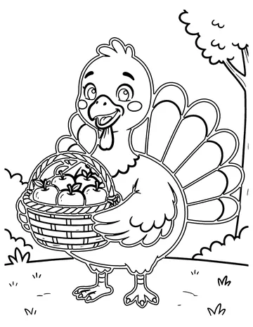 Thankful Turkey coloring page