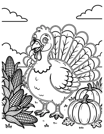 Thanksgiving Turkey coloring page