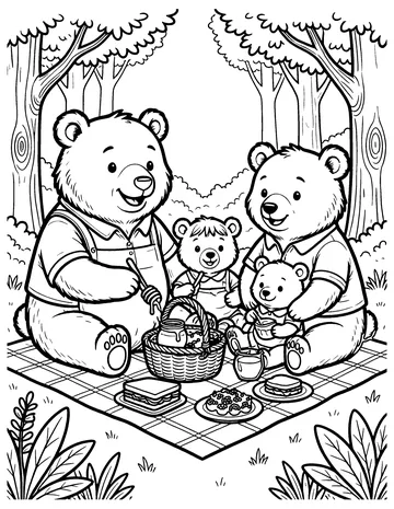 The Bears' Picnic coloring page