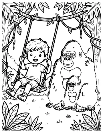 The Boy Who Lived with Apes coloring page