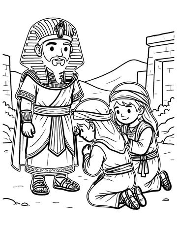The Brothers Bow Down coloring page