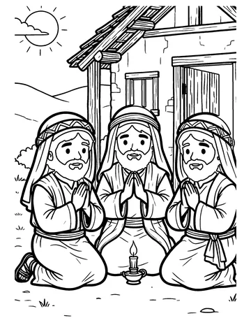 The Church Prays for Peter coloring page