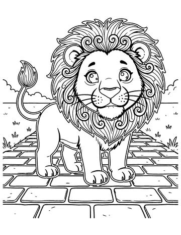 The Cowardly Lion coloring page