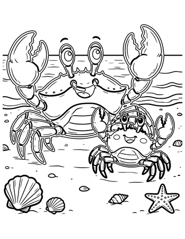 The Crab and Its Mother coloring page