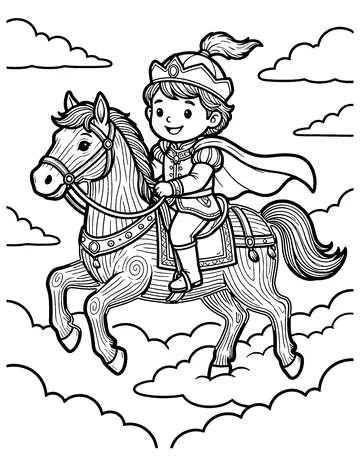 The Ebony Horse coloring page