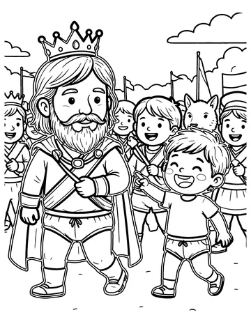 The Emperor's New Clothes coloring page