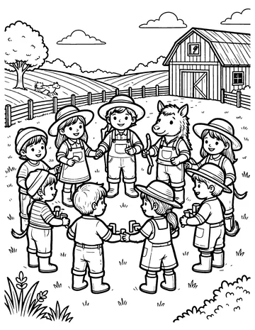 The Farmer in the Dell coloring page