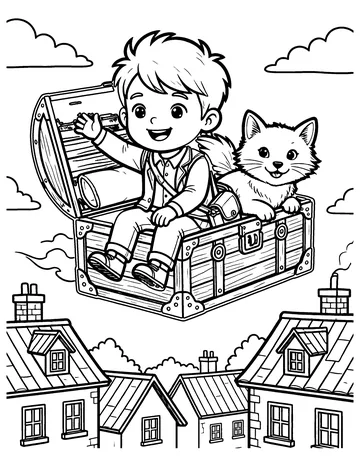 The Flying Trunk coloring page