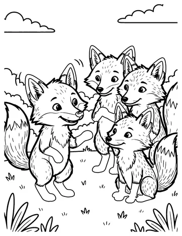 The Fox Without a Tail coloring page