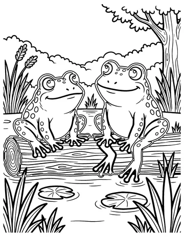 The Frogs Who Wanted a King coloring page