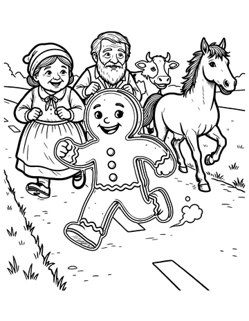 The Gingerbread Man coloring page