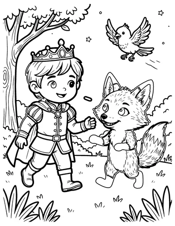 The Golden Bird coloring page