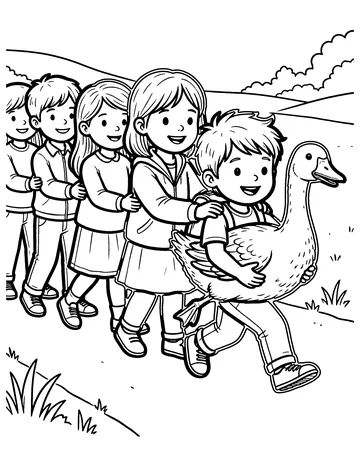 The Golden Goose coloring page