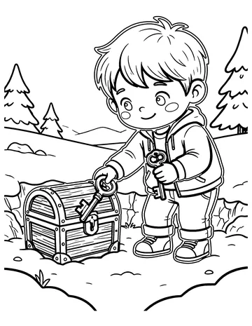 The Golden Key coloring page