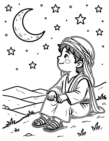The Heavens Declare coloring page