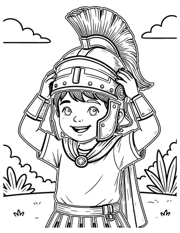 The Helmet of Salvation coloring page