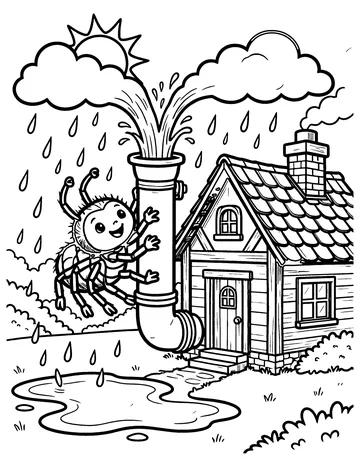 The Itsy Bitsy Spider coloring page