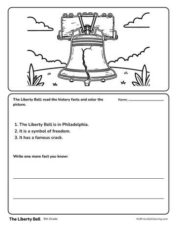 The Liberty Bell coloring page