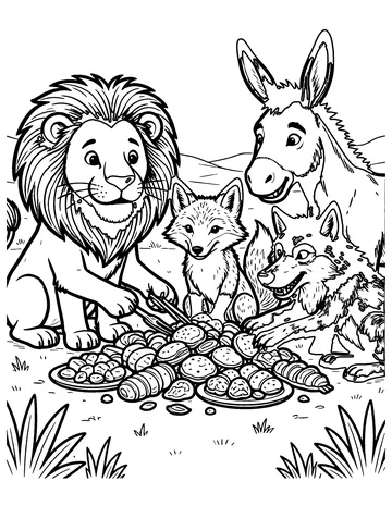 The Lion's Share coloring page