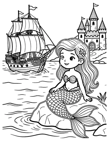 The Little Mermaid coloring page