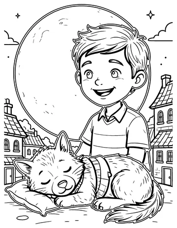 The Man in the Moon coloring page