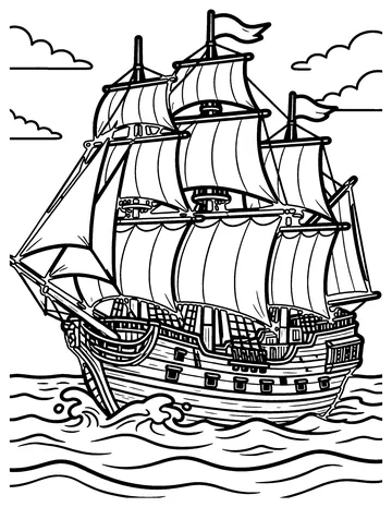 The Mayflower coloring page