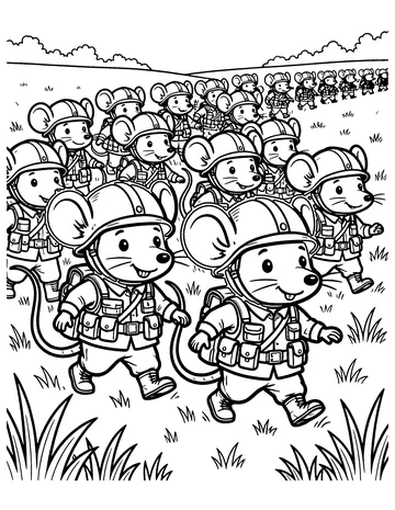 The Mice and the Weasels coloring page