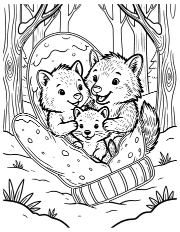 The Mitten coloring page