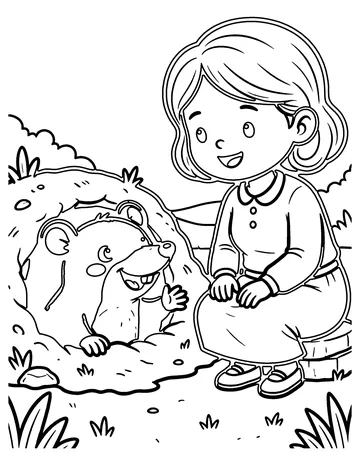 The Mole and Her Mother coloring page
