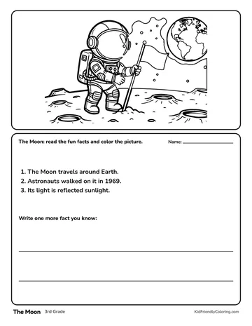 The Moon coloring page
