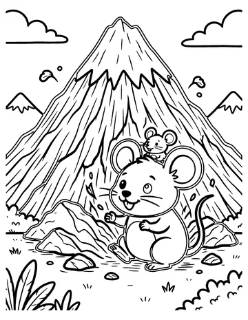The Mountain and the Mouse coloring page