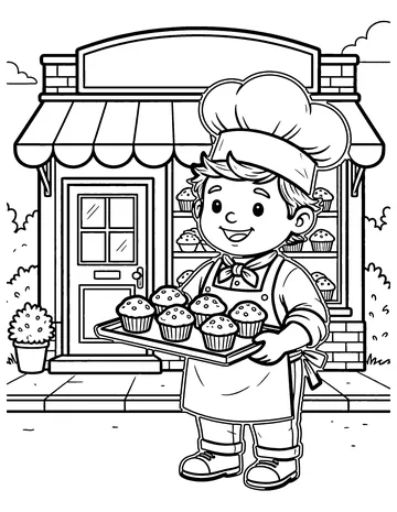 The Muffin Man coloring page