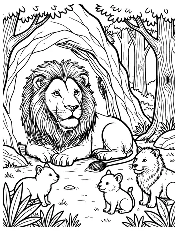 The Old Lion coloring page