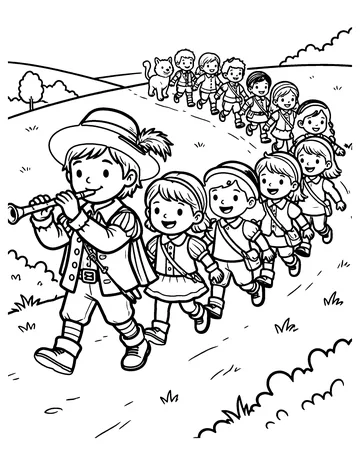 The Pied Piper coloring page