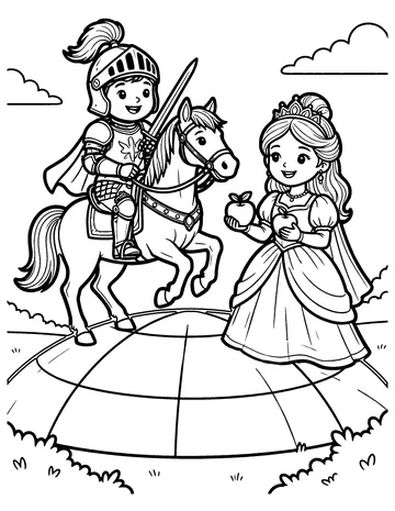 The Princess on the Glass Hill coloring page