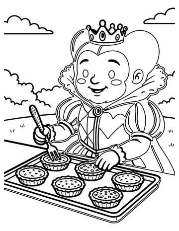 The Queen of Hearts coloring page