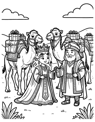 The Queen of Sheba coloring page