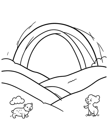 The Rainbow Promise coloring page