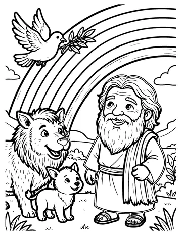 The Rainbow Promise coloring page