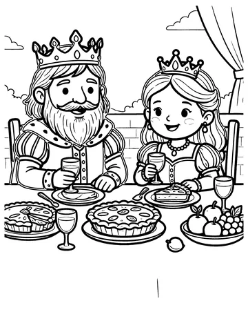 The Royal Feast coloring page