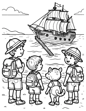 The Seaside Travelers coloring page