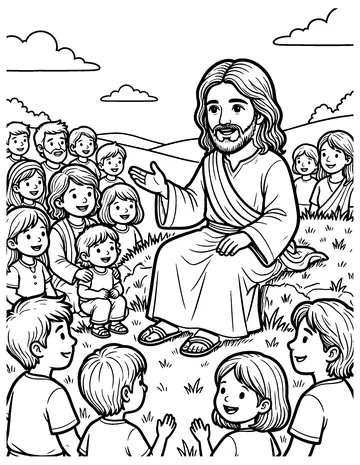 The Sermon on the Mount coloring page