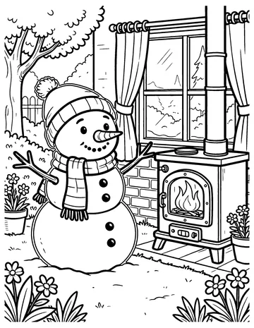 The Snowman coloring page