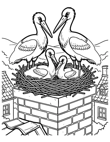 The Storks coloring page